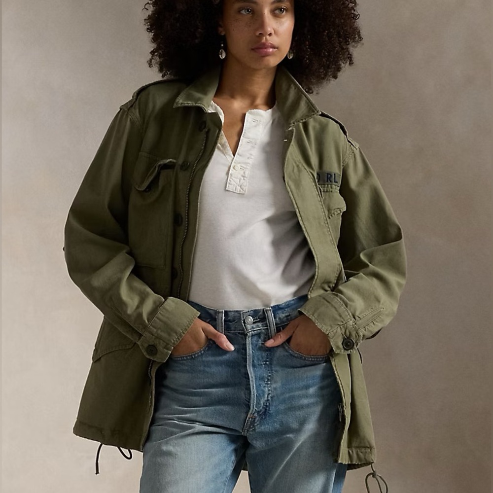 NWT Polo Ralph Lauren Cotton Twill Field Jacket (XS, Olive)